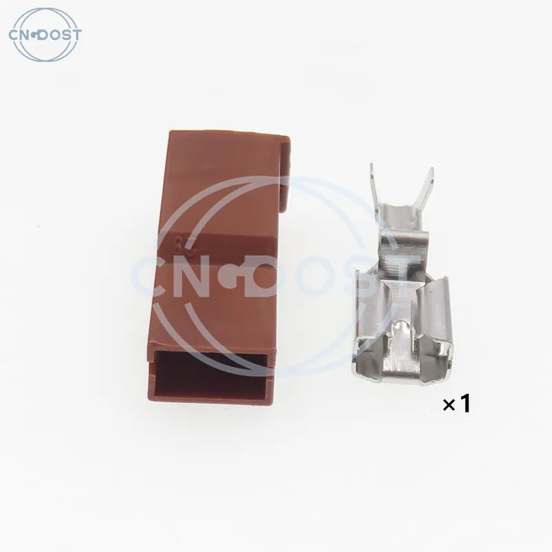 1 Set 1 Pin 171809-1 AC Assembly 6.3mm Automobile Wiring Harness Plug with Terminal Car Large Current Connector