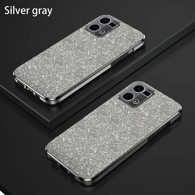 Reno 7 8 9 Luxury Gradient Glitter Plating Case For Oppo Reno7 4g Reno8 Reno9 Pro Plus 5g Women Soft Silicone Clear Back Cover