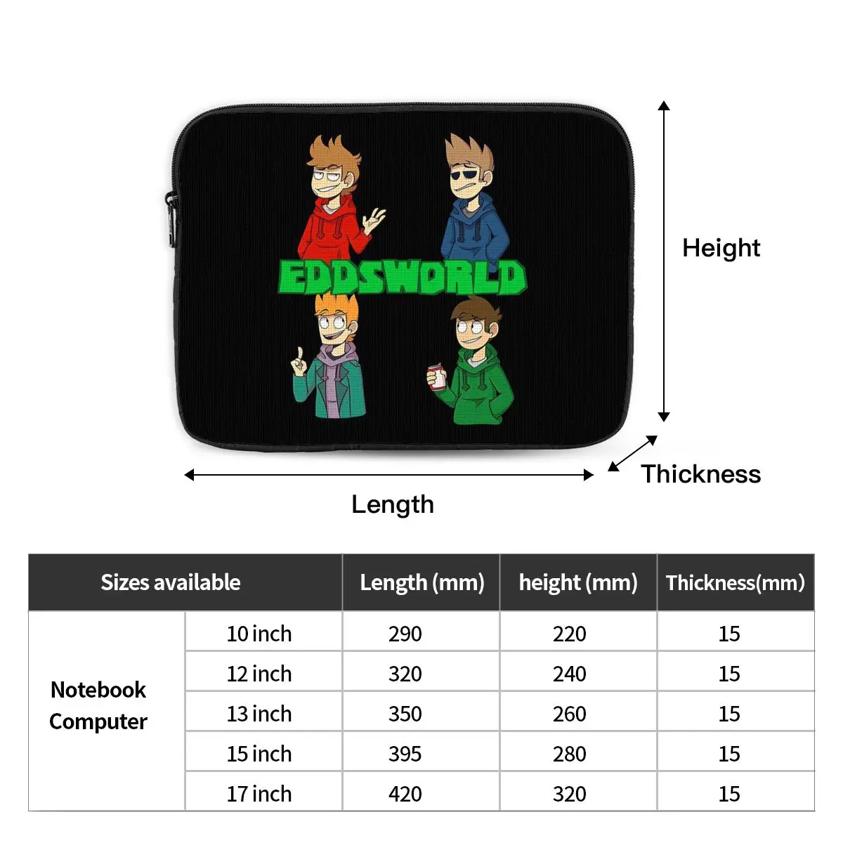 Eddsworld 1 Notebook Laptop Bag Case Pouch Notebook Sleeve Cover Bag Tablet Shockproof Case Bag