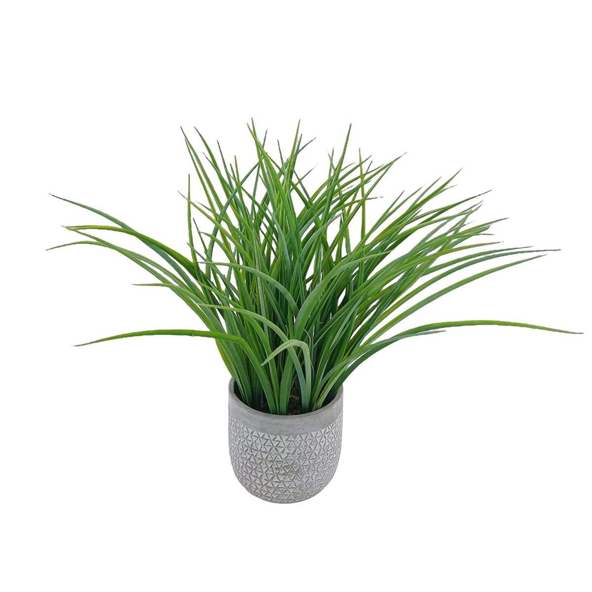 45cm Artificial Plants Potted Faux Green Plant Plastic Grass With Cement Flowerpot Living Room Indoor Home Decor Fake Grass