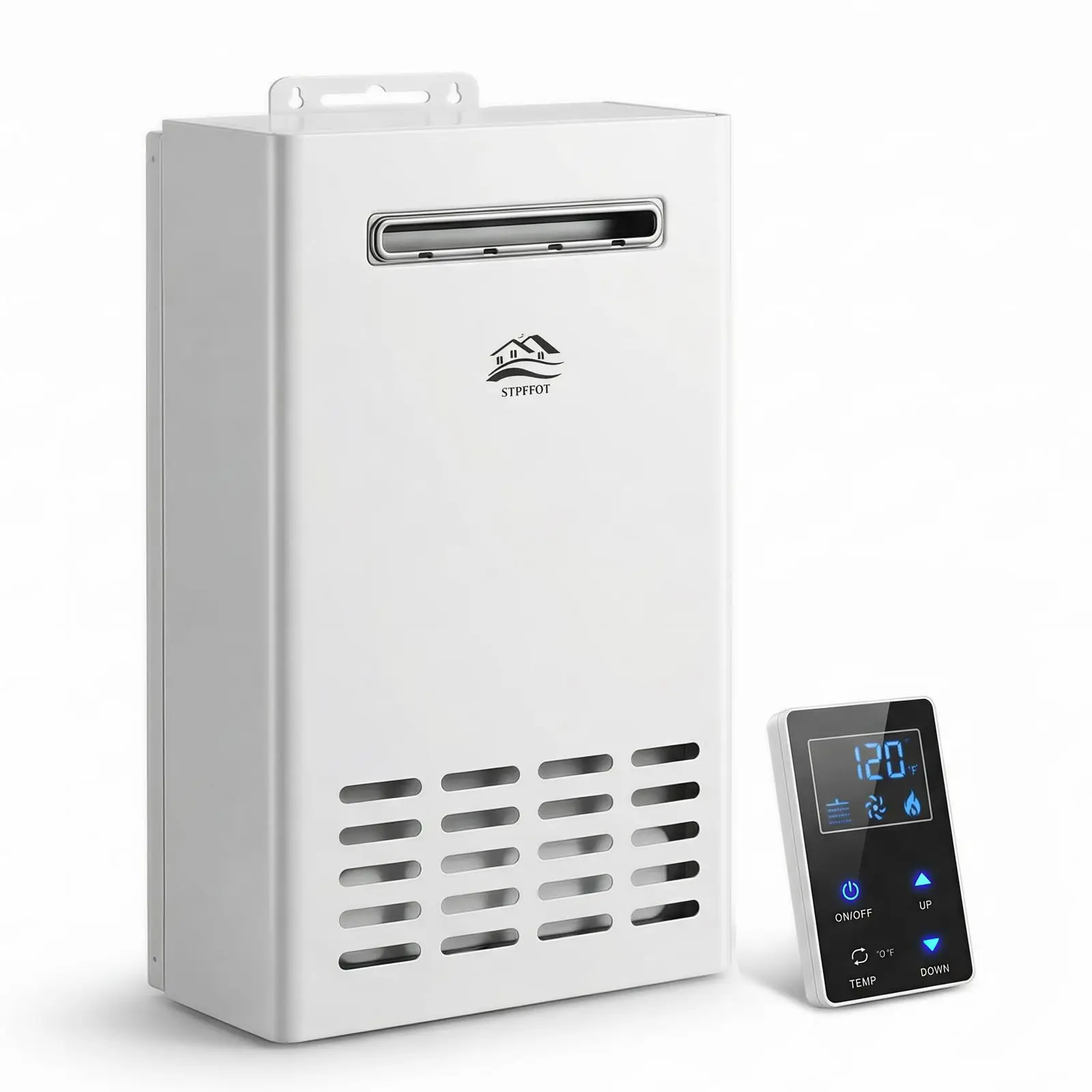 

Propane Tankless Water Heater Outdoor, 5.2 GPM 130000 BTU On Demand Hot Water Heater with Remote Control, 110V Residential Instant Propane Waterheater