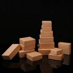 Craft Kraft Paper Box Packaging Wedding Party Small Gift Candy Favor Package Boxes Event Favor Kraft Box