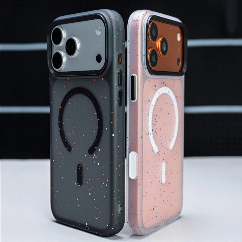 

Original Ink-splashing Magnetic Shockproof Case for iPhone 17Pro 17 17Pro Max Matte Translucent for Magsafe Hard Phone Cover