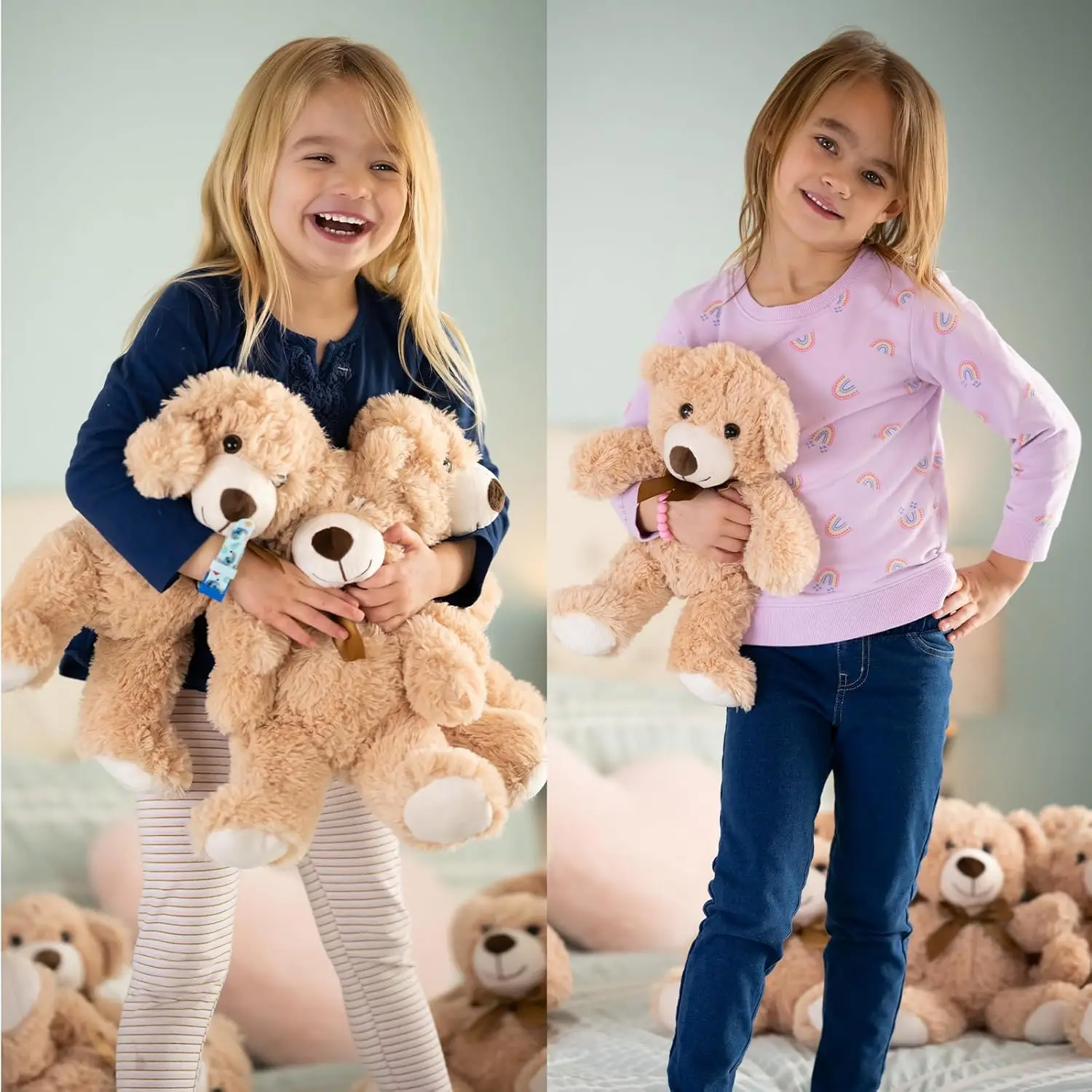 MorisMos 12 Pack Teddy Bears in Bulk 14 inch Teddy Bears for Kids Small Stuffed Animals Bulk