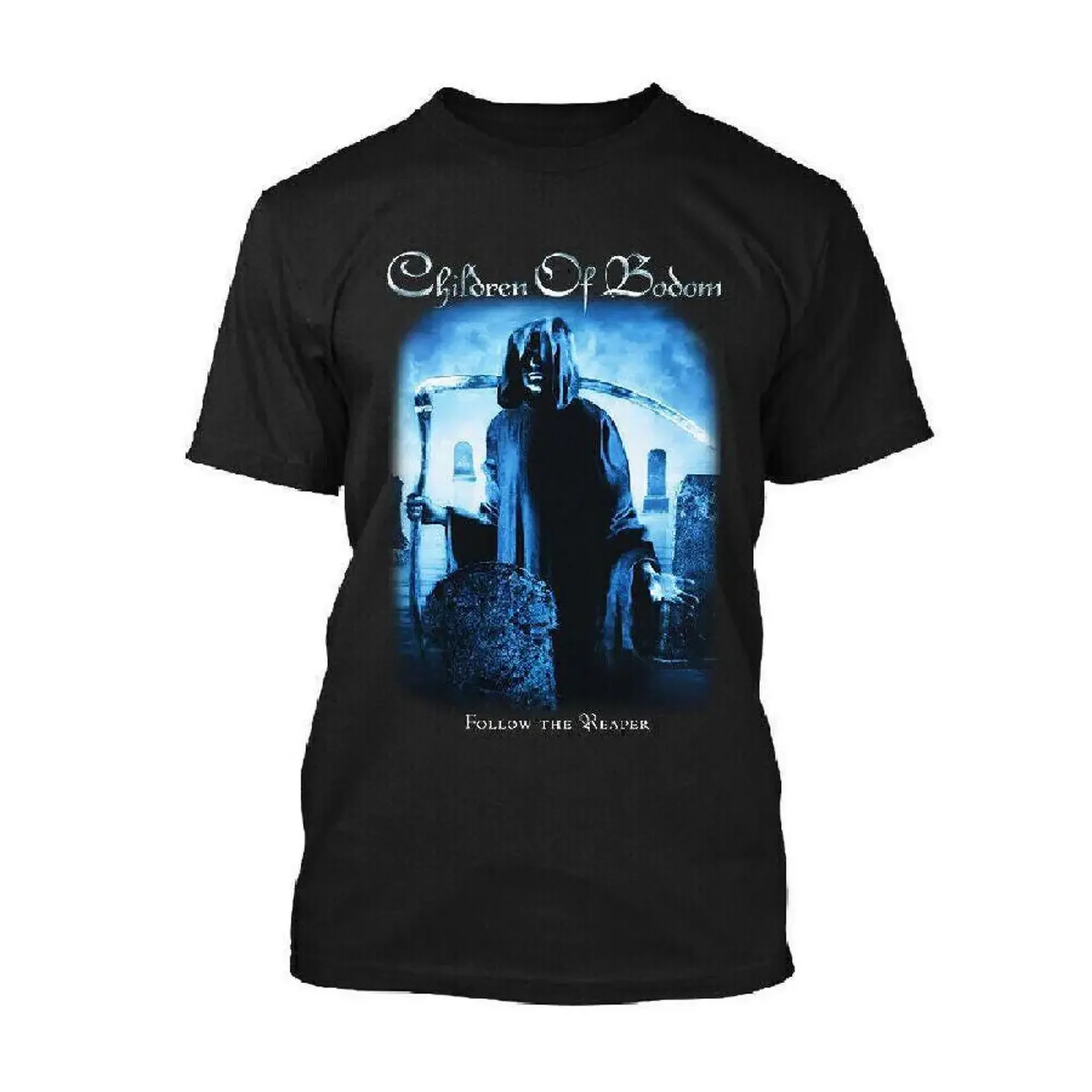Children of Bodom Follow The Reaper T Shirt vintage Washed graphic Versatile fashion streetwear Slightly Stretched