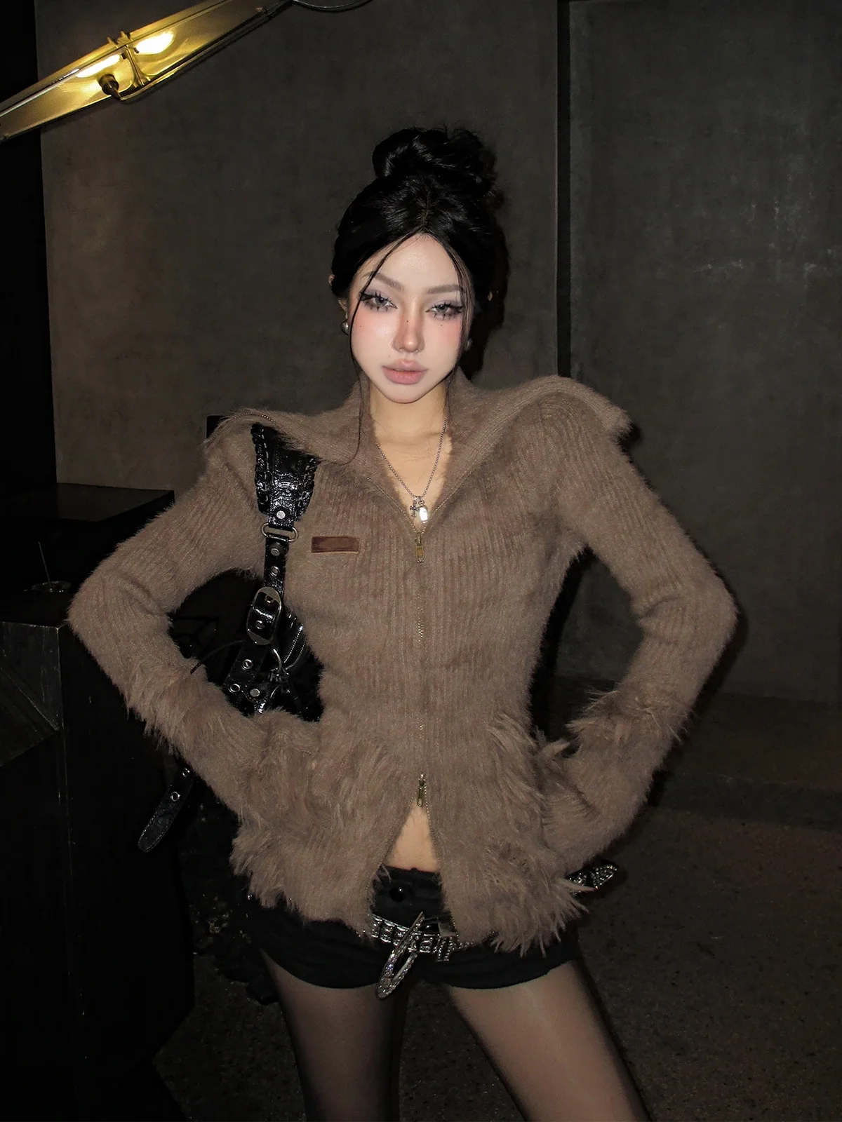 

Sweaters Jumpers Cardigans Womens Hallowen Western Style Unisex Motif Suede Patch Outdoor Stretchy Cowgirl Frontier Thermal Ins