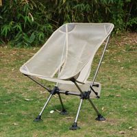 Tryhomy Camping Moon Chair Portable Outdoor Travel High Back Mesh Folding Chair Two-stage Adjustable Picnic Fishin Camping Chair