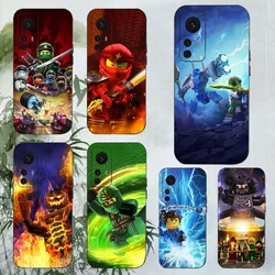 L-Lego N-Ninjago Phone Case For Xiaomi 11 Redmi Note 11 5G 8T 9A 9 10T Note8Pro Note9 12SUltra Black Case