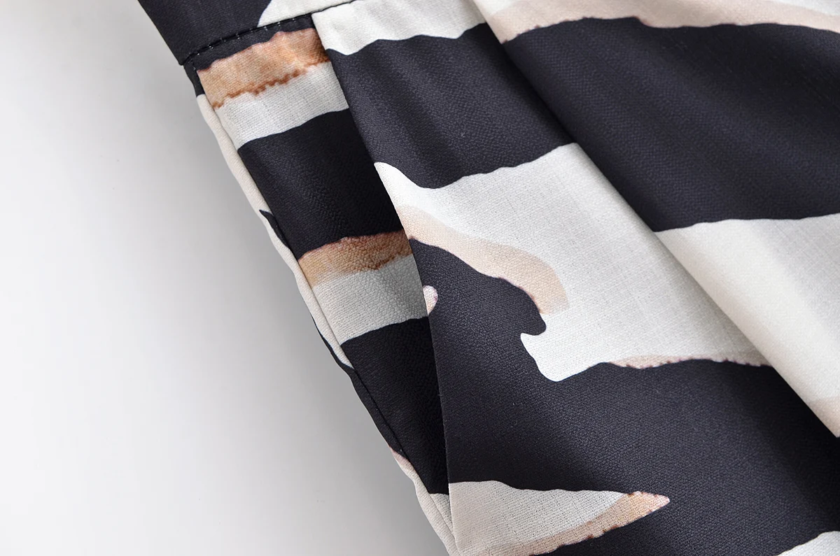 Tangada 2025 Mode Vrouwen Zebra Broek Rits Vrouwelijke Wijde Pijpen Broek 6P0153