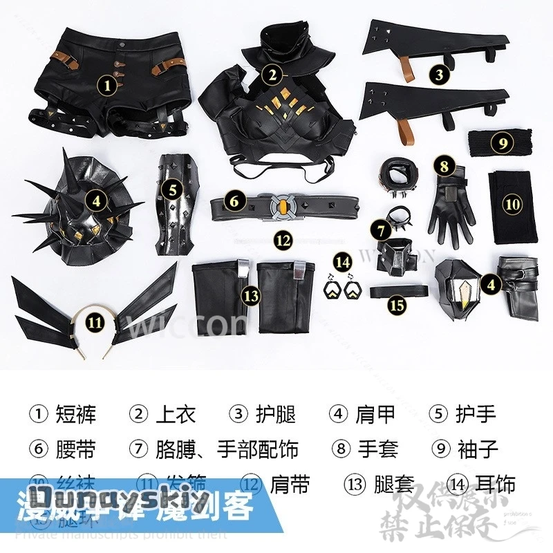 Anime Game Rivals Cosplay Malikenn Sexy Costume Crop Top Shorts Wigs Shoes Set For Jirai Kei Girls Battle Uniform Cos Customized