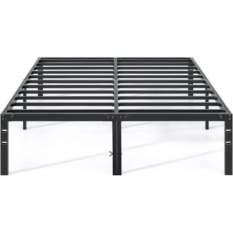 

Bed Frame, Metal Platform Frames No Box Spring Needed, Heavy Duty with Storage Space, 14 Inches High, Sturdy Steel Slat Support,