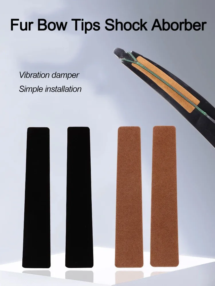 2Pcs Archery Recurve Bow Limbs Stablilizer Damping Bowstring Damper Shock Absorber Silence Pads Strip Cover Hunting Accessories