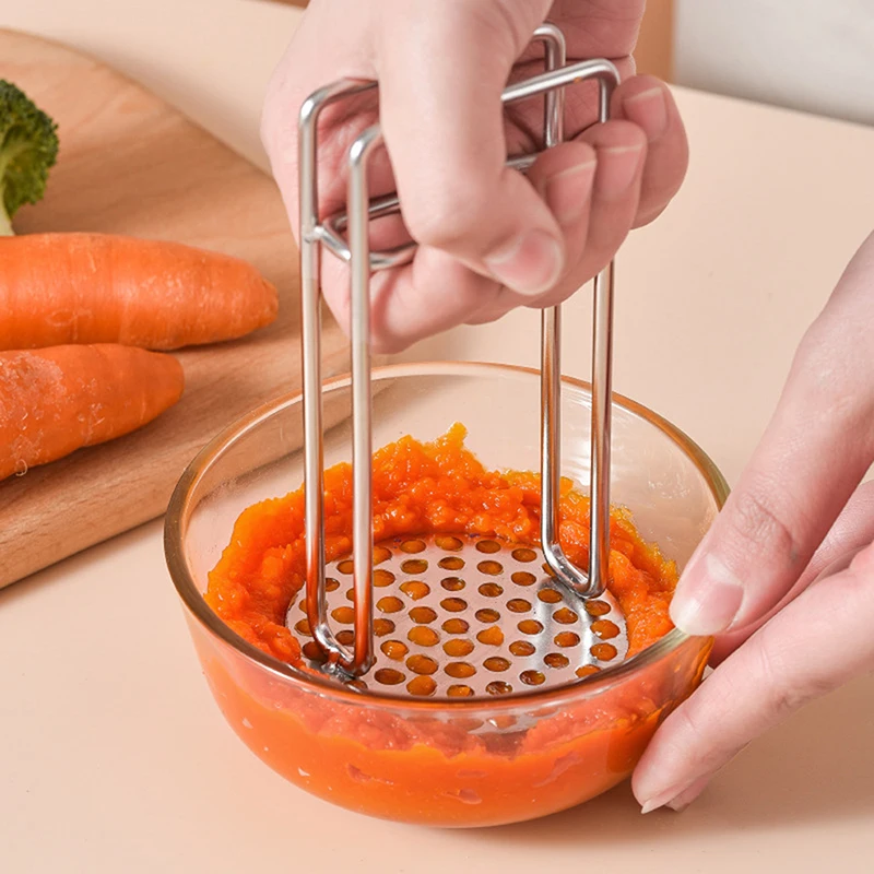 NEW Stainless Steel Potato Masher Vegetable Masher Crush Vegetable Fruit Press Maker Kitchen Tool Gadget Kitchen Accessories