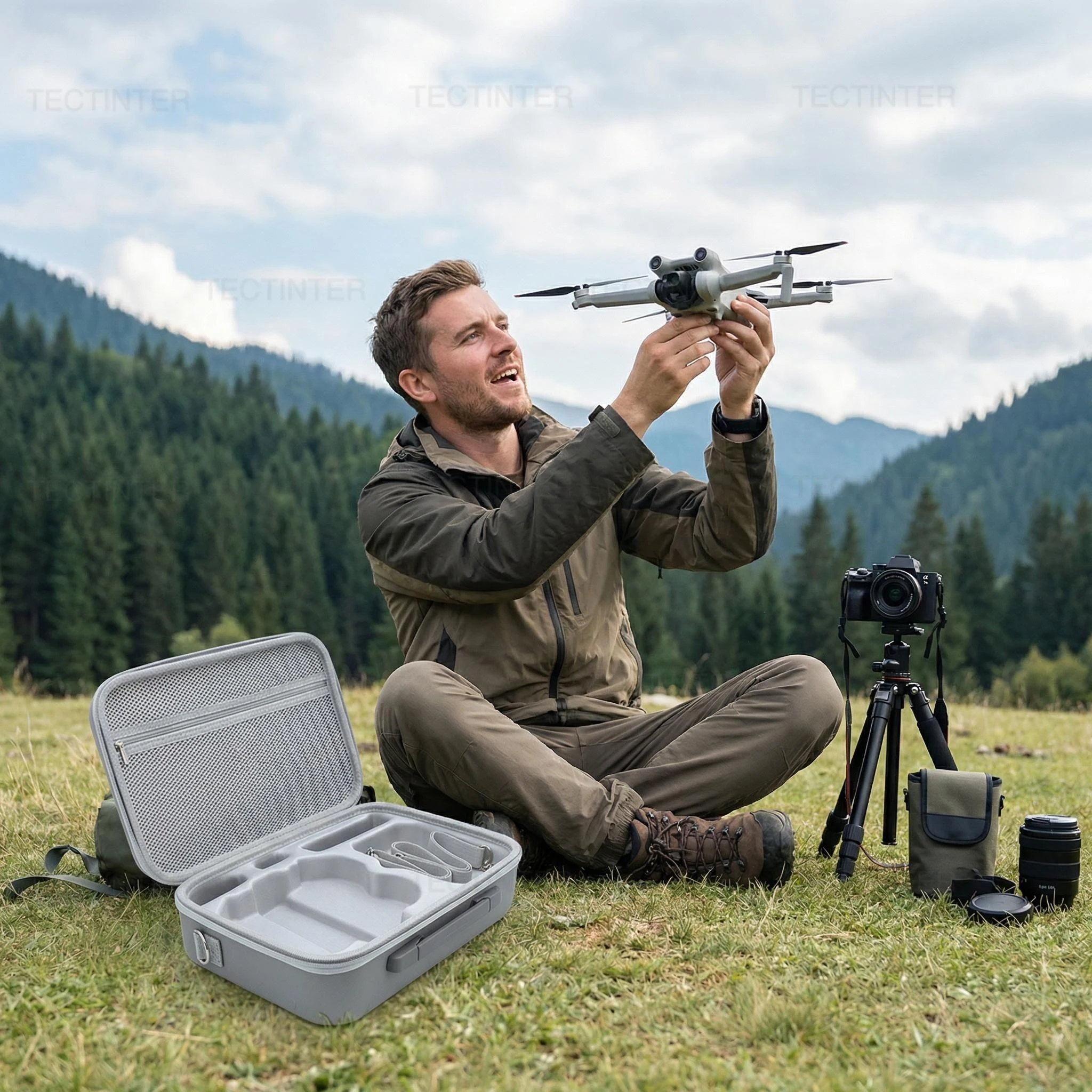 Für DJI NEO 2 Drohne EVA-Tragetasche Organizer-Tasche Aufbewahrungstasche Hartschalen-RC-N3-Fernbedienungs-Schutztasche Zubehör – Detail 7