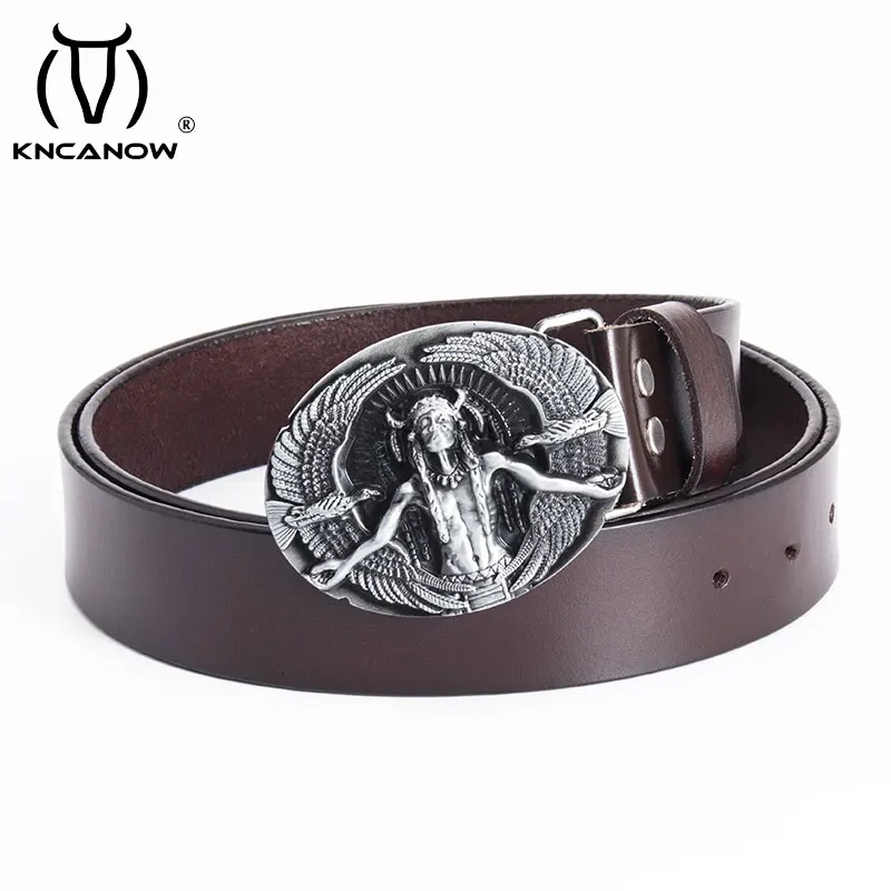 

Indian Chiefs Belt Men High Quality Full Grain Cowhide Genuine Leather Waist Belt 3.8 Cm Wide Strap Belts For Women Luxury Leaf