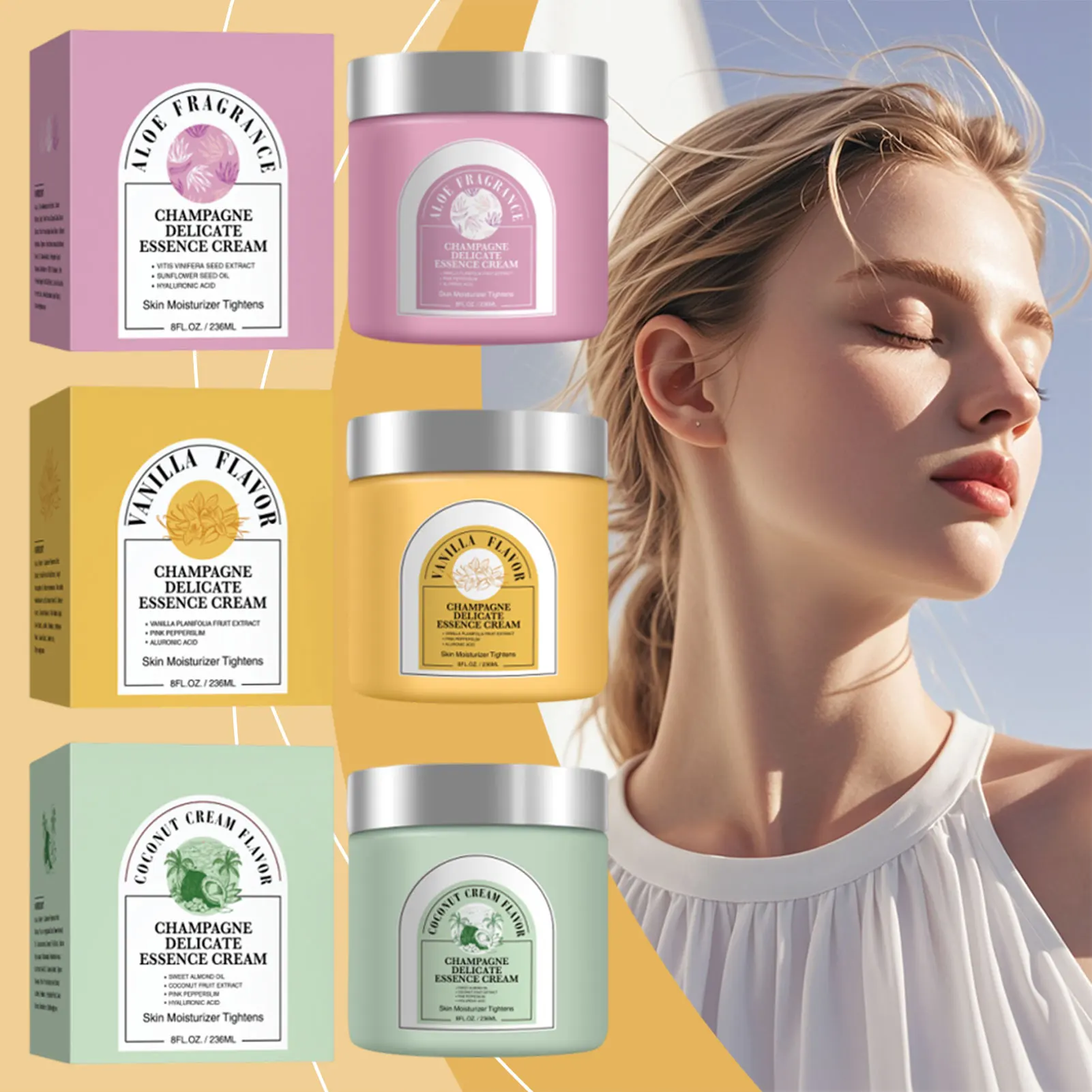 

236 мл укрепляющий крем для тела цвета шампанского, крем против морщин, крем для подтяжки кожи, крем против провисания кожи/свободкой кожи, увлажняющий крем для женского тела