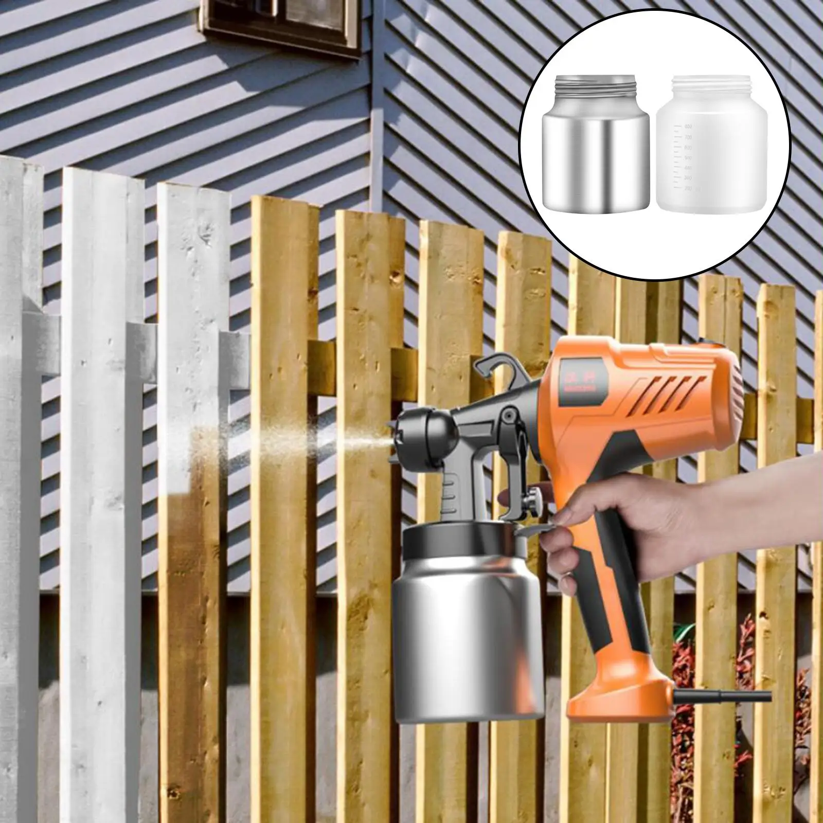 حاوية مسدس رش كهربائي بلاستيكي 800 مل، مسدس رش قوي للأبواب وأي مشاريع الرسم