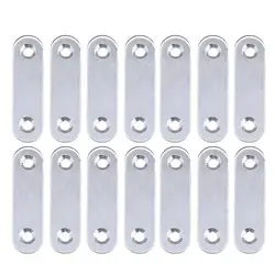 20pcs 37/47/57/77mm Stainless Steel Flat Steel Brackets Mending Plates Repair Fixing Bracket Furniture Hardware