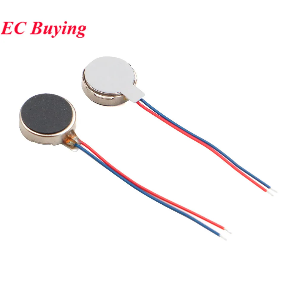 20Pcs/1Pc Mini Vibration Motor DC3V 12000RPM Coin Flat Micro DC Vibrating Motor with Wire for Mobile Cell Phone Pager Tablet