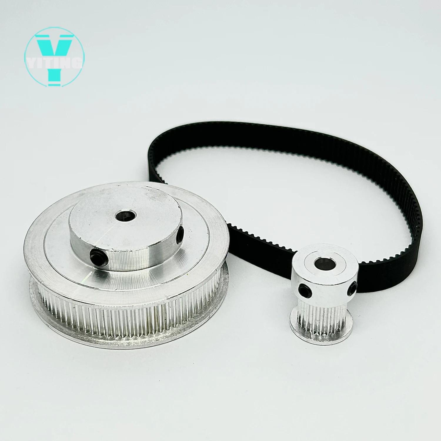 2GT 2M 80Teeth 20T  GT2 20Teeth 80T Timing Belt Pulley Set Belt Width 10mm Bore 3~14mm  4:1 Wheel Synchronous Pulley Belt Kit