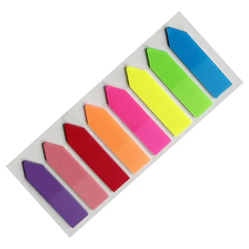 Schede per notebook 8 colori Schede note adesive Schede indice adesive colorate Adesivi per schede indice fluorescenti trasparenti per notebook