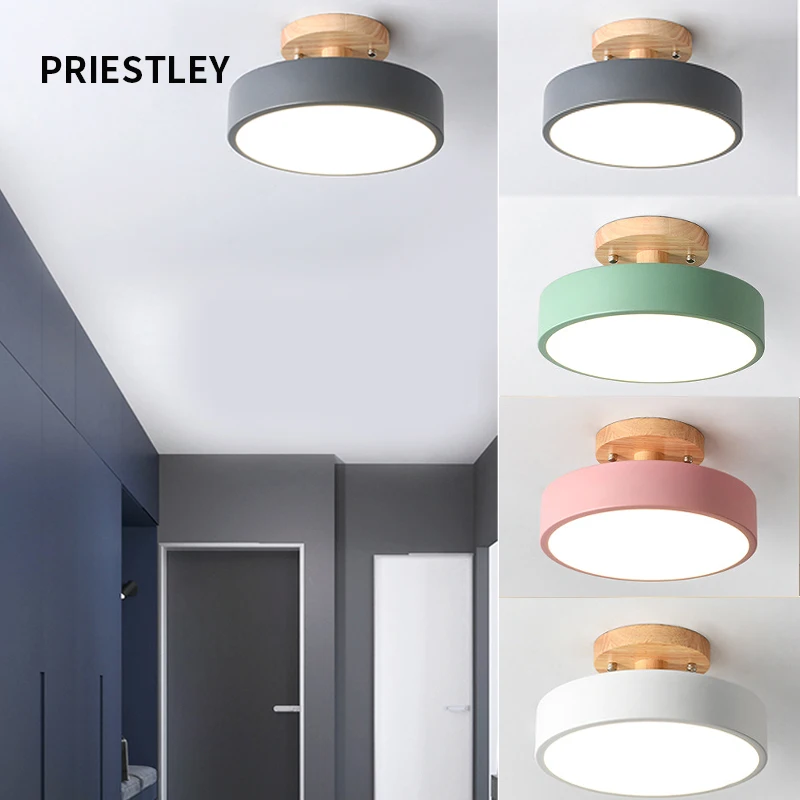 

LED Nordic Natural Wood Ceiling Lamp Modern Chandelier Indoor Kitchen Living Room Bedroom Corridor Balcony Children Room Light