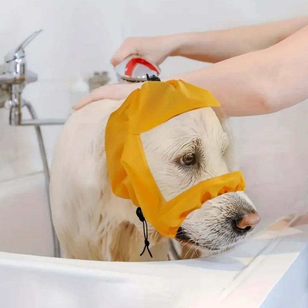 Waterproof Pet Grooming Cap Puppy Small Pets Bath Protector Waterproof Pet Bath Cap with Adjustable Ear for Puppy