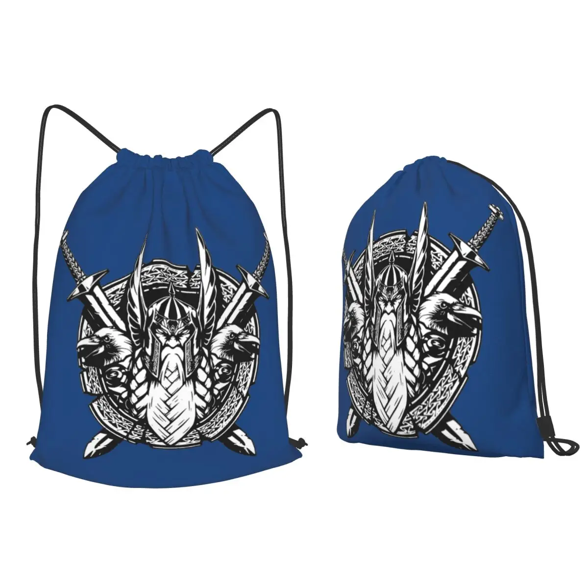 Odin Vikings Viking Legend Backpacks Casual Drawstring Bags Sundries Bag Book Bags for Man Woman School