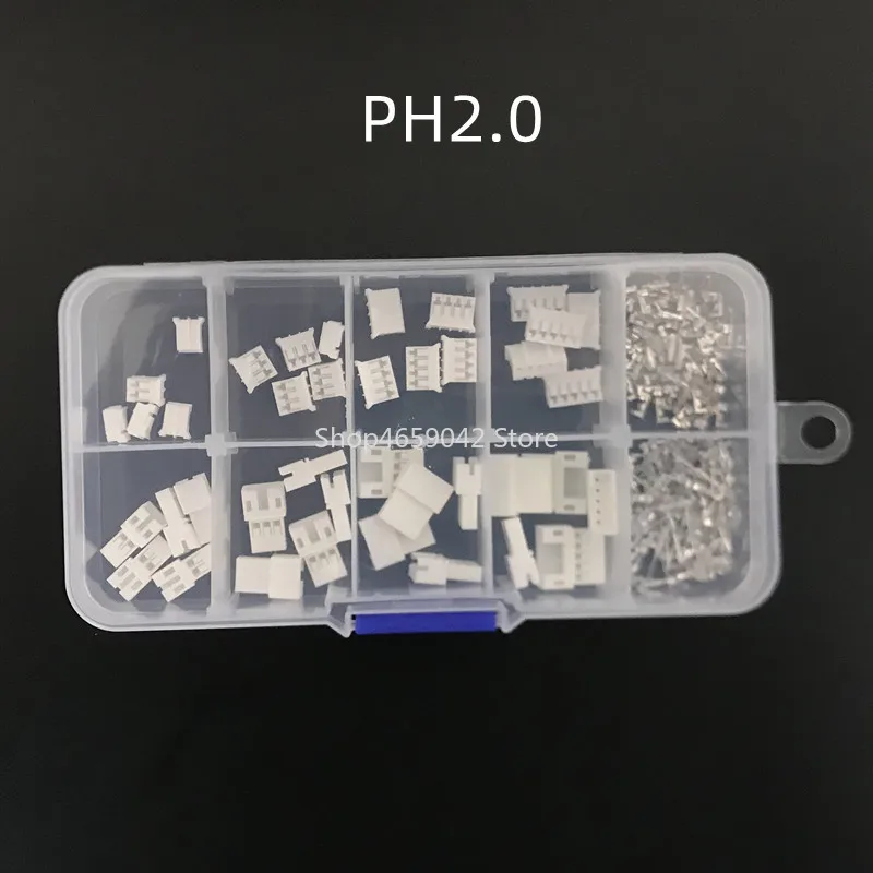 180pcs/box PH2.0mm Wire Cable Connector PH 2p/3p/4p/5pin Male & Female JST Aerial Docking for Battery Charging Cable DIY