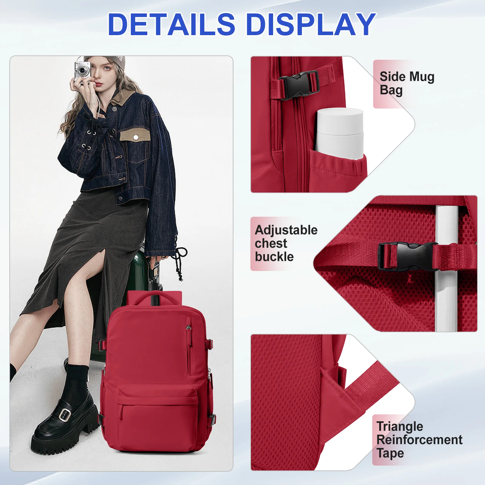 Airplane Travel Backpack Cabin Bag Easyjet 45x36x20 Large Capacity Shoulder Bag Multifunctional Backpack Mummy Laptop Backpacks