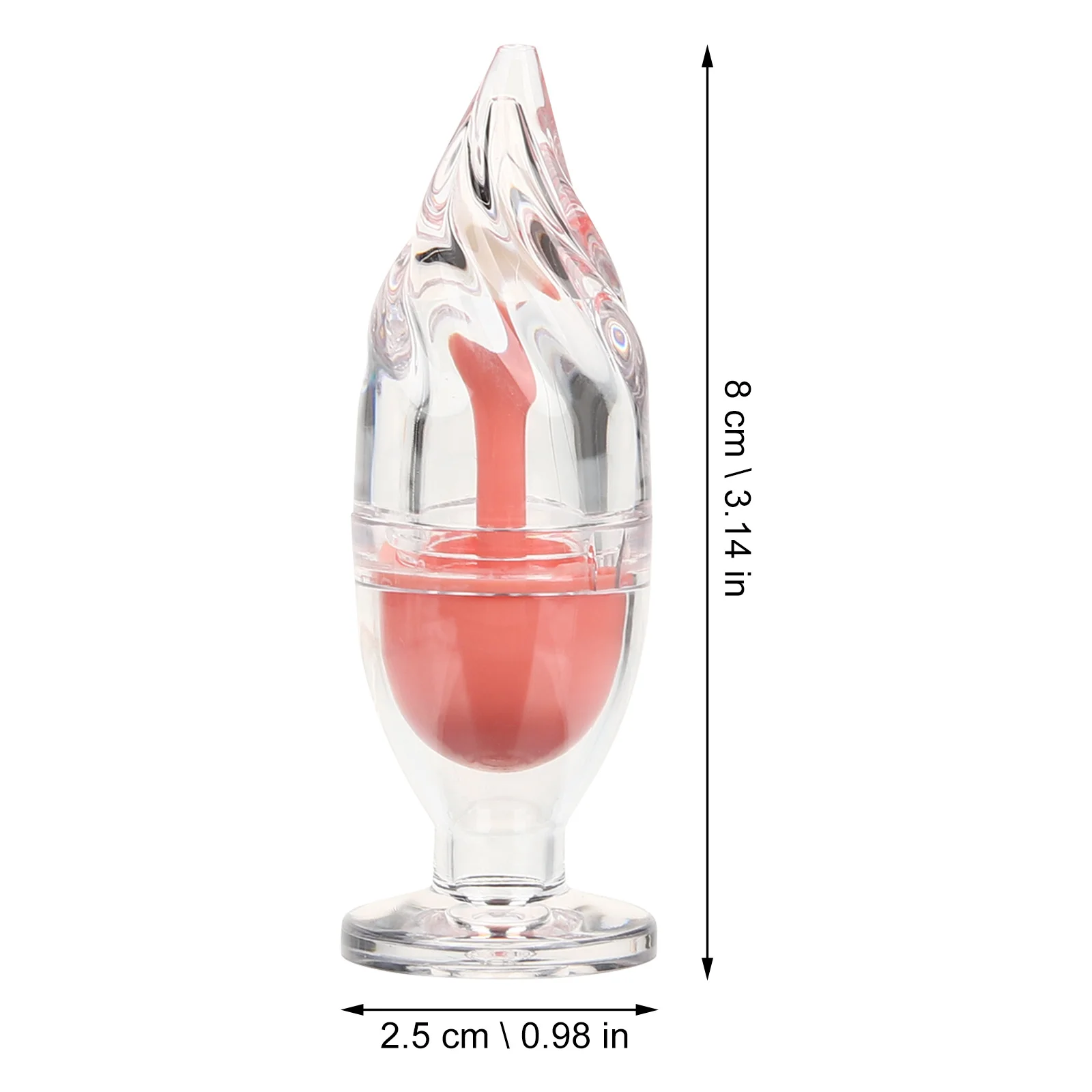 6Pcs Lip Gloss Tubes Ice Cream Shape Compact Refillable Lip Balm Bottles DIY Lipstick Containers Travel Holder