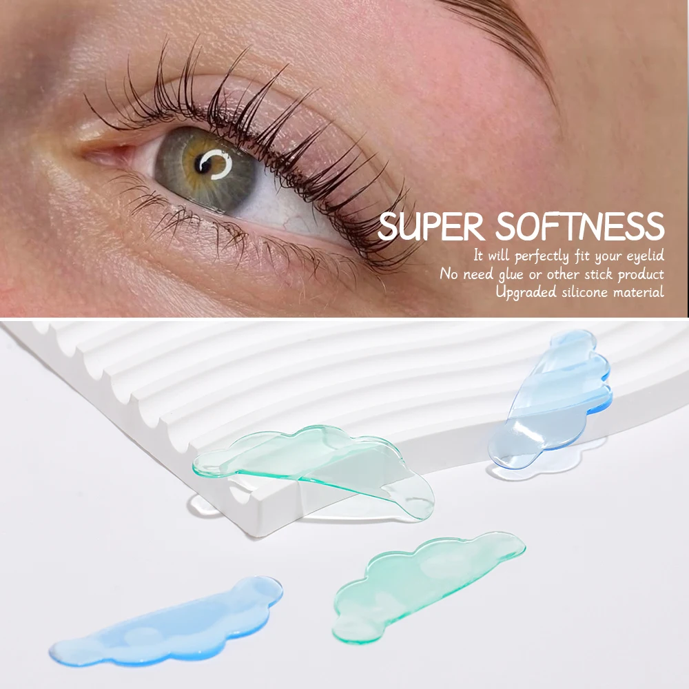 Ultra Thin Flat Lash Lift Shields, Korean Lash Lift Pads for Step 1 Softening, Glueless Lash Softening Shields for Lash Lift