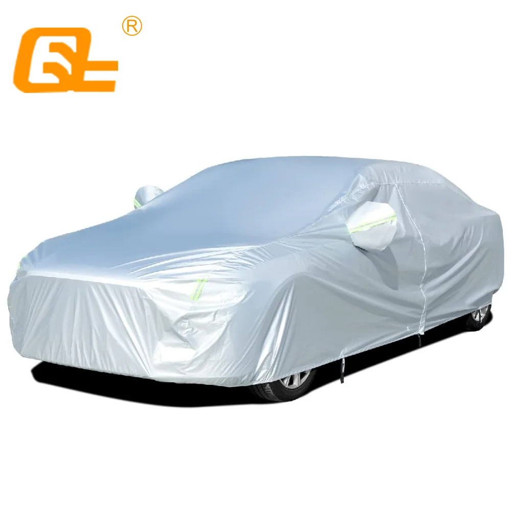 

Waterproof UV-Proof Windproof Design Car Cover with Zipper Storage For All Weather Indoor Outdoor Fit 165-175 Inches Hatchback