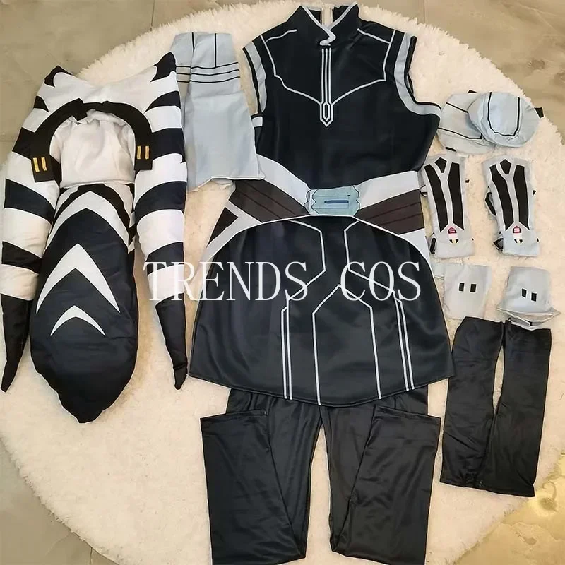 The Mandalorian Ahsoka Cosplay Costume Clone Wars Ahsoka Tano Jumpsuit Hat Superhero Outfits for Halloween Comic Con