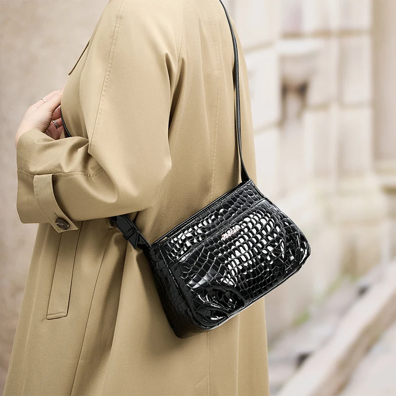 

2025 New Arrived ZOOLER Black Women Cow Leather Crossbody Bag Genuine Leather Single Shoulder Messenger Bag Girls Hot #YC555
