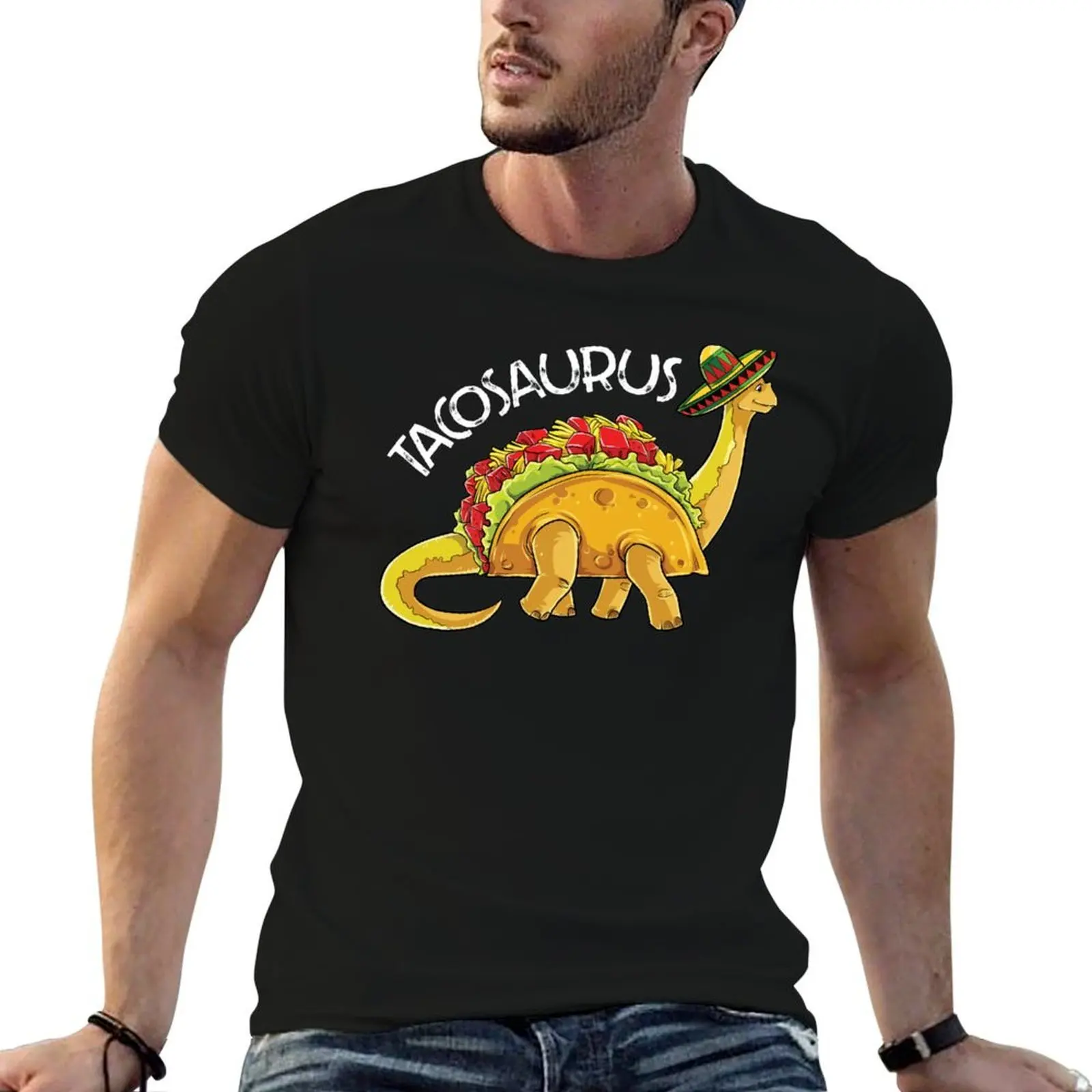 

Tacosaurus T Shirt Taco Cinco de Mayo Funny Dinosaur Gifts T-Shirt man t shirt heavy cotton t shirts cotton 100% T-Shirt