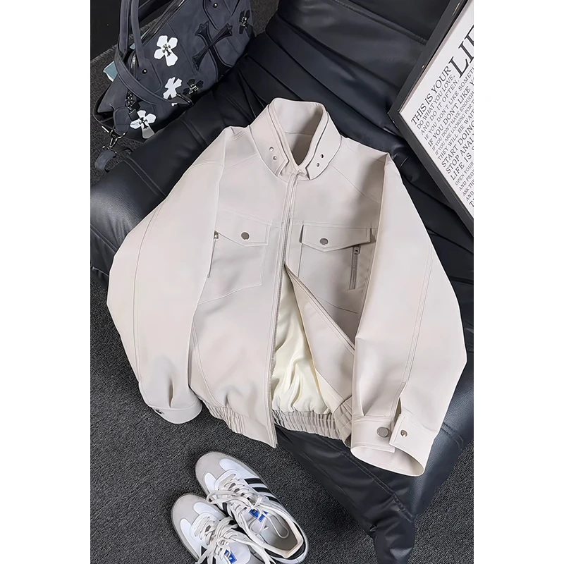 Jacken für Herren, Herrenjacken, Frühling, neu, große Größen, High-Street-Stil, Leder-Oberbekleidung, Modetrend