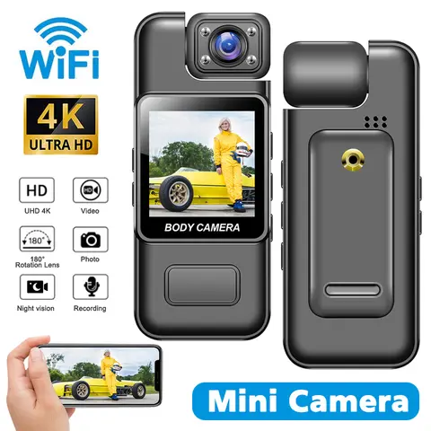 1080P HD WiFi 미니 카메라 휴대용 디지털 비디오 레코더 경찰 바디 캠 적외선 야간 스포츠 DV DVR 소형 캠코더