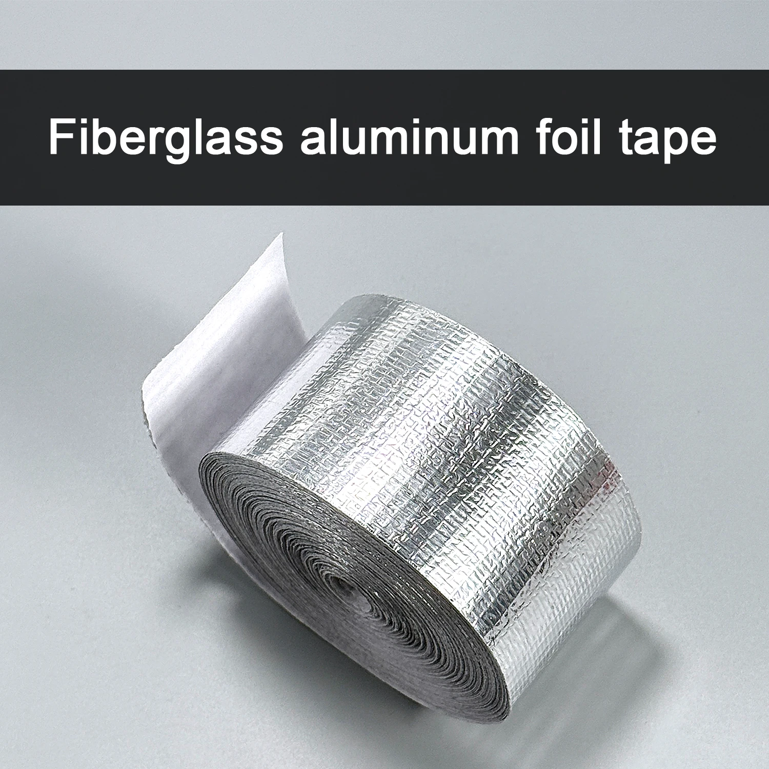Fiberglass Aluminum Foil Tape, 5cm X 20m, High Temperature Resistant, Fireproof Moisture-Proof Sealant For Hvac, Vent Duct, Sola