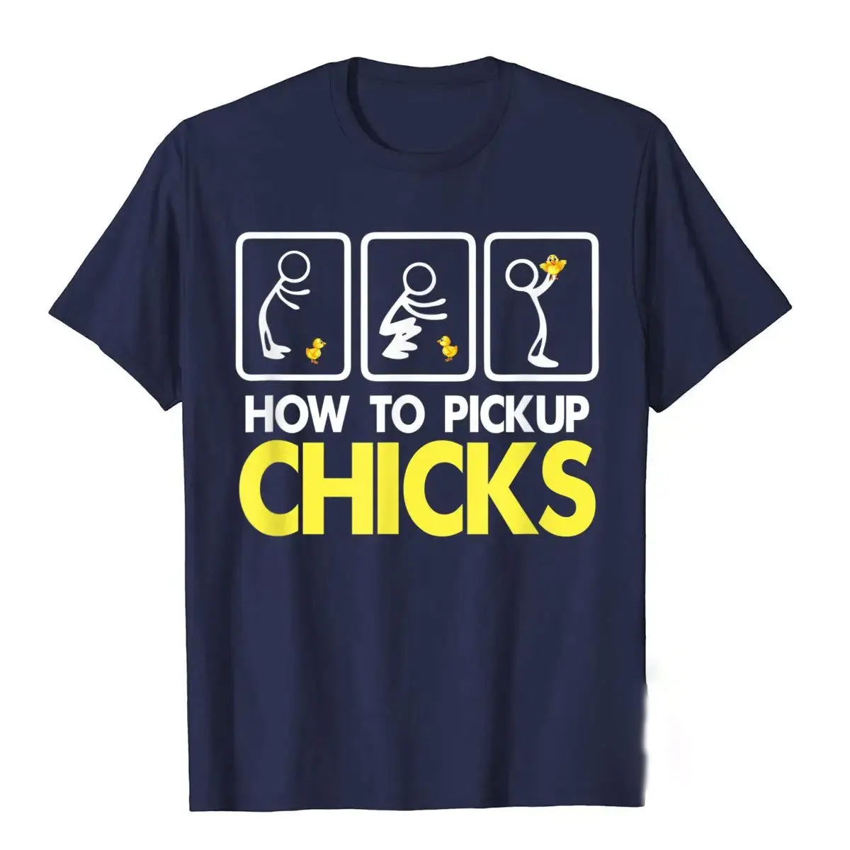 How To Pick Up Chicks Shirt Cute Pick Chicks T-Shirt Cotton Tops & Tees For Men Printing Top T-Shirts Casual Hip Hop