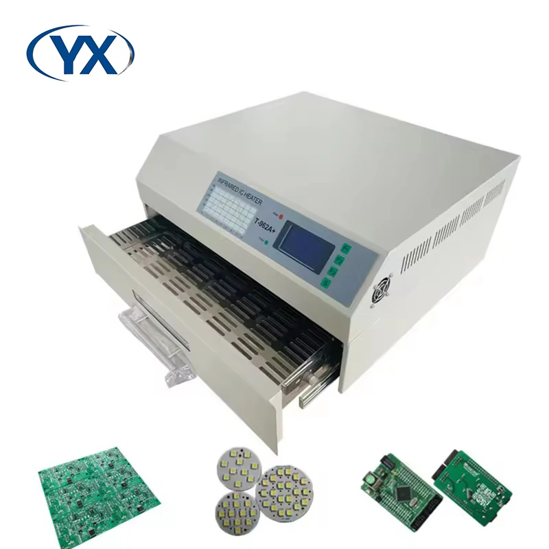 Micro Control T962A+ Desktop Style SMD Infrared Hot Air Conveyor Reflow Wave PCB Oven SMT Assembly Line