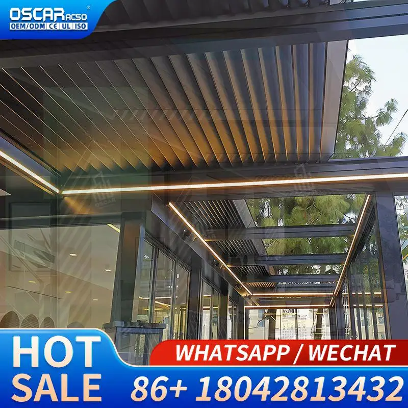 

Моторизованная водонепроницаемая беседка класса люкс с LED-подсветкой для сада, патио и двора