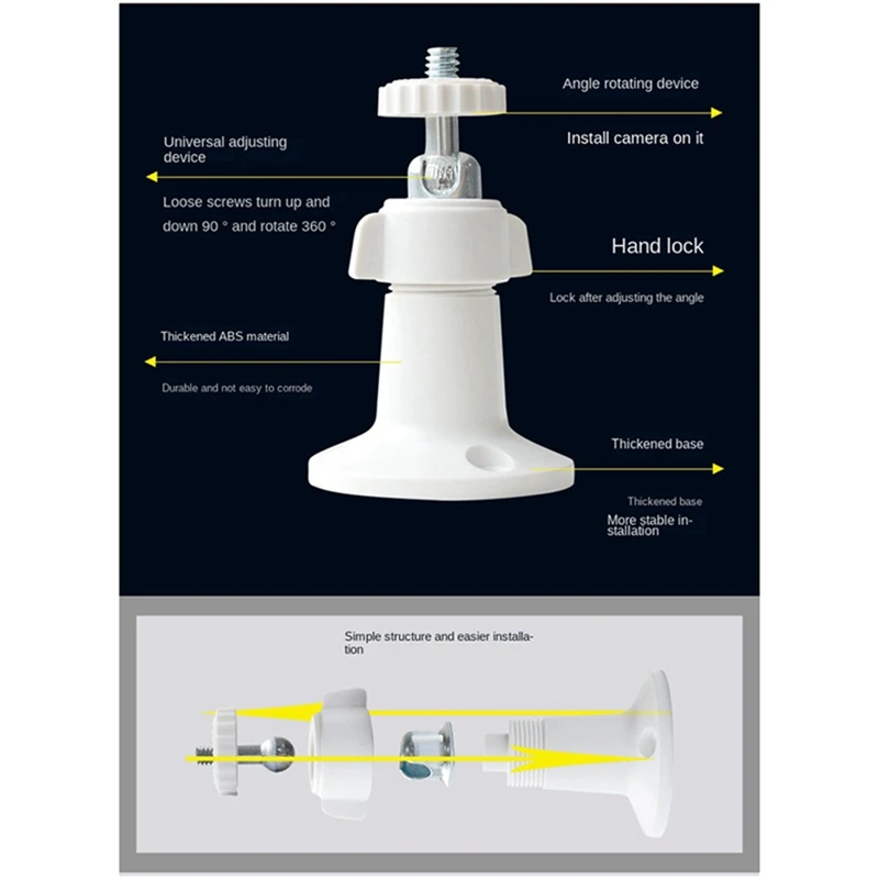 Braket kamera dinding pemasangan dapat disesuaikan untuk kamera braket kamera keamanan braket kamera