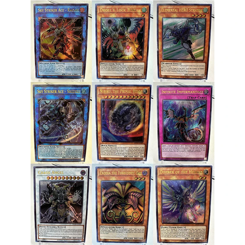 38PC/Set Anime Boys Games Toys Collectible Cards Christmas Birthday Gifts Board Game Yu-Gi-Oh DIY ACG Exodia Edition Match Cards