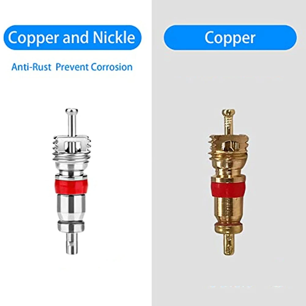 Schrader Tire Valve Core - American/US Valve Stems Core for Most Automotive,RV,ATV & Air Conditioning, Tire Remover Replacement