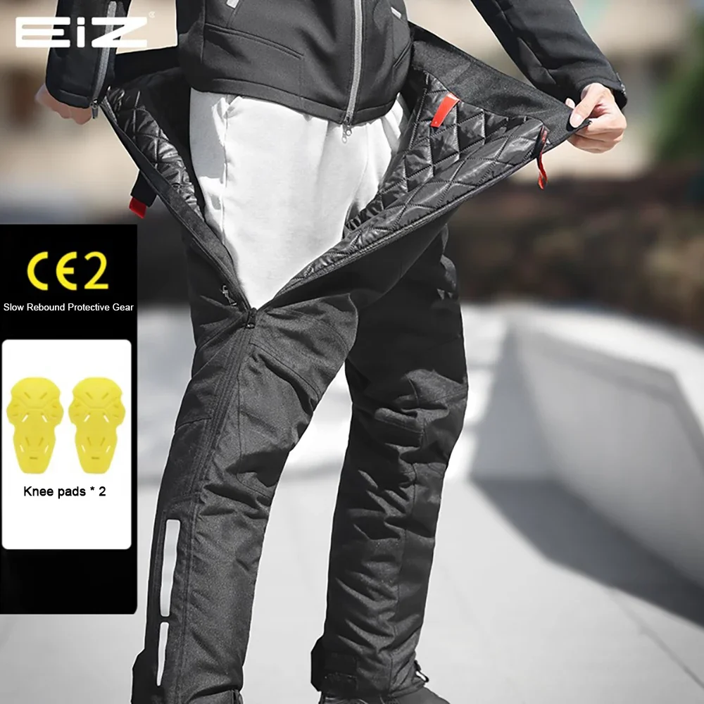 Winter Waterproof Motorcycle Overpants Quick Release Touring Moto Pants Men's Warm Windproof Motorbike Trousers CE Kneepads image 5
