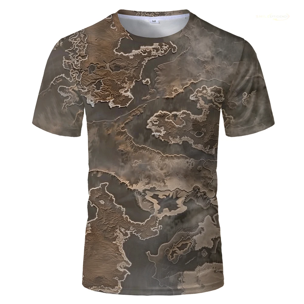تي شيرت مموه للصيد جيد التهوية للرجال ، بأكمام قصيرة كبيرة الحجم ، تيشيرتات رياضية غير رسمية ، تيشيرتات مخفية ، تخييم خارجي