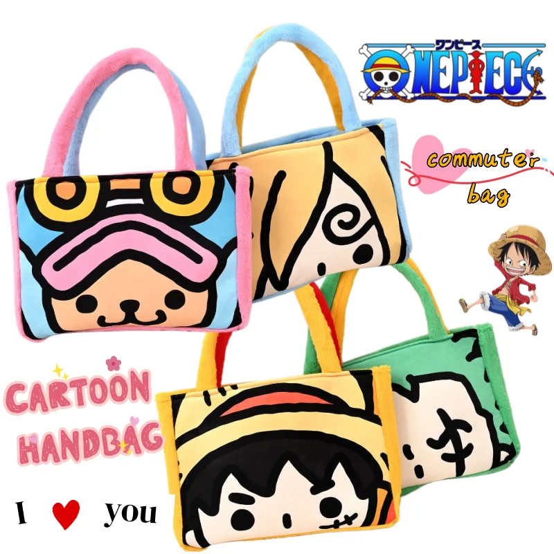 

One Piece Luffy Roronoa Zoro Tony Tony Chopper handbag high-value creative animation cartoon versatile large-capacity tote bag