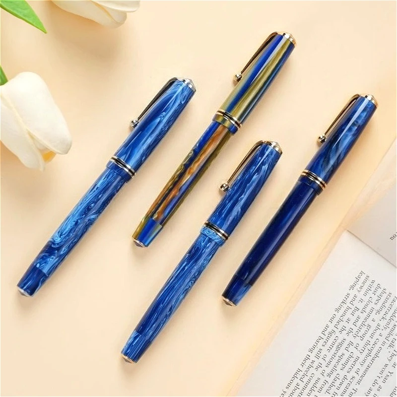 ADMOK 28 Button Press Filling Bock Fountain Pen Bock Schmidt Nib EF/F/F/Nib Classic Retro Design Business Gift Pen Calligraphy