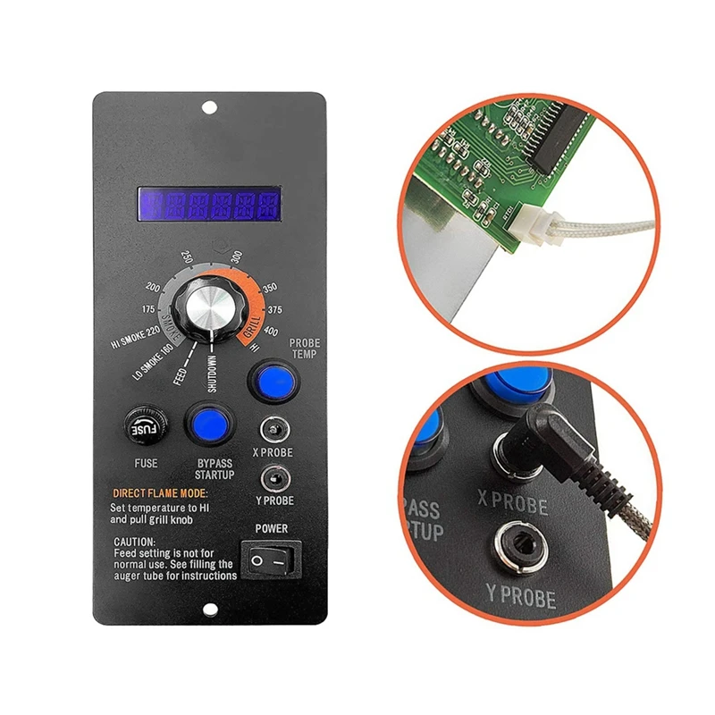 Digital Thermostat Controller Kit For Campchef Wood Pellet Grills With RTD Temperature Probe Sensor And Ignitor